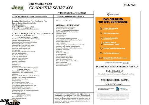 2021 Jeep Gladiator Sport