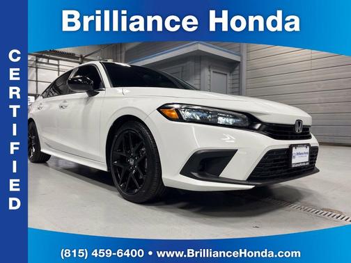 Platinum White Pearl 2024 Honda Civic Sport