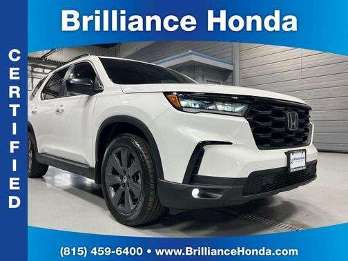 Platinum White Pearl 2025 Honda Pilot Sport