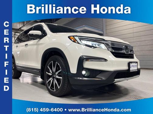 White Diamond Pearl 2019 Honda Pilot Elite