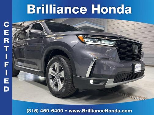 Modern Steel Metallic 2023 Honda Pilot EX-L 8-Passenger