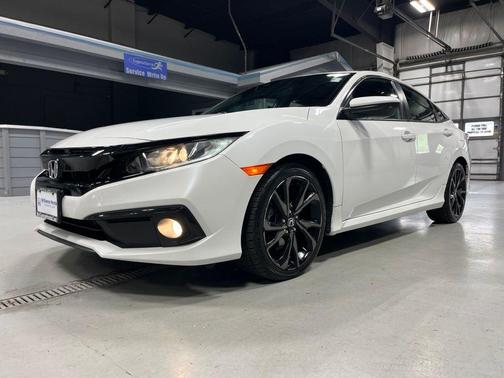 Platinum White Pearl 2019 Honda Civic Sport