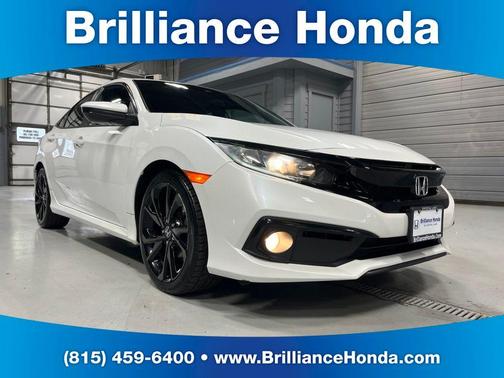 Platinum White Pearl 2019 Honda Civic Sport