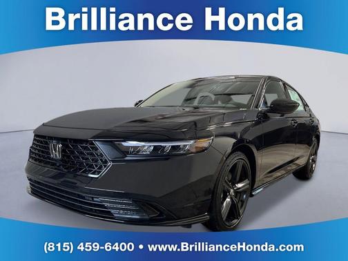 Crystal Black 2026 Honda Accord Hybrid Sport-L Sedan