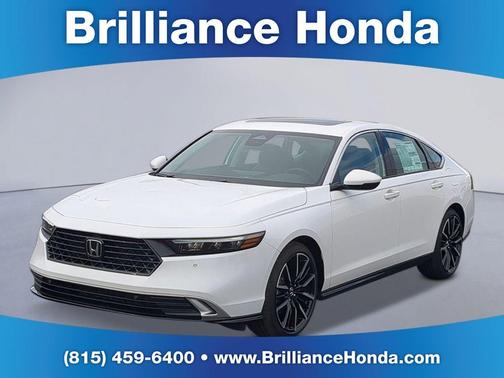Platinum White 2026 Honda Accord Hybrid Touring