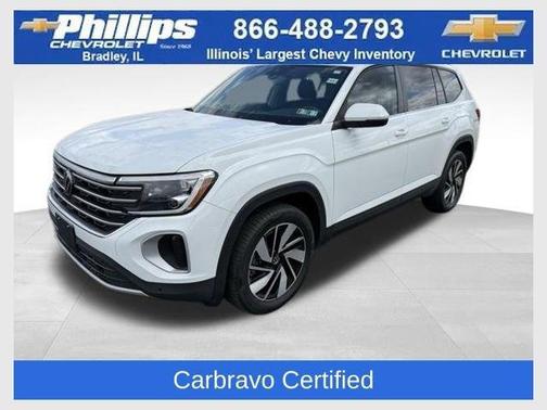 Pure White 2024 Volkswagen Atlas 2.0T SE w/Technology