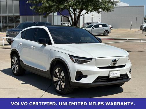 Crystal White Metallic 2023 Volvo C40 Recharge Pure Electric Twin Plus