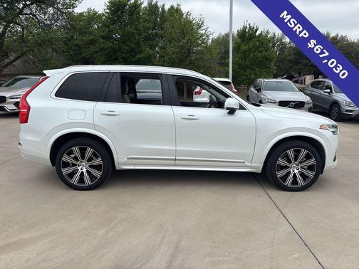 Crystal White Metallic 2024 Volvo XC90 B6 Plus Bright Theme
