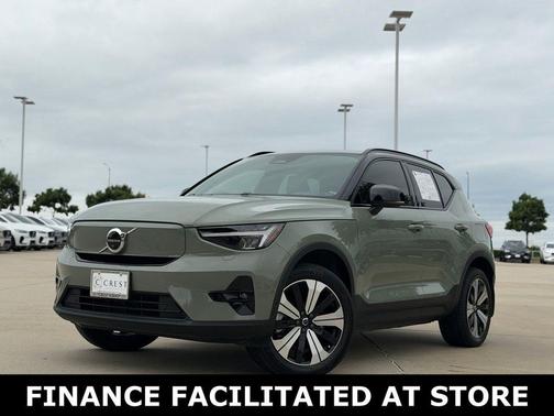 Sage Green Metallic 2023 Volvo XC40 Recharge Pure Electric Twin Plus
