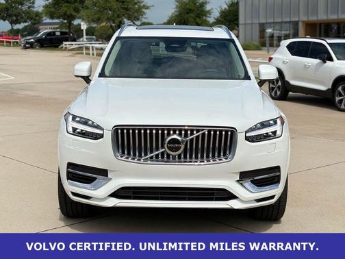 Crystal White Metallic 2023 Volvo XC90 Recharge Plug-In Hybrid T8 Plus Bright Theme 7 Passenger