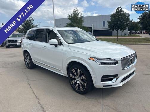 Crystal White Metallic 2023 Volvo XC90 Recharge Plug-In Hybrid T8 Plus Bright Theme 7 Passenger