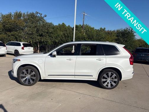 Crystal White Metallic 2024 Volvo XC90 Recharge Plug-In Hybrid T8 Plus Bright Theme 7 Passenger