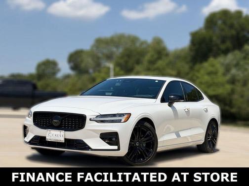Crystal White Metallic 2024 Volvo S60 B5 Plus Black Edition