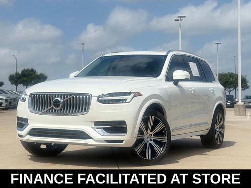 Crystal White Metallic 2024 Volvo XC90 Recharge Plug-In Hybrid T8 Plus Bright Theme 7 Passenger