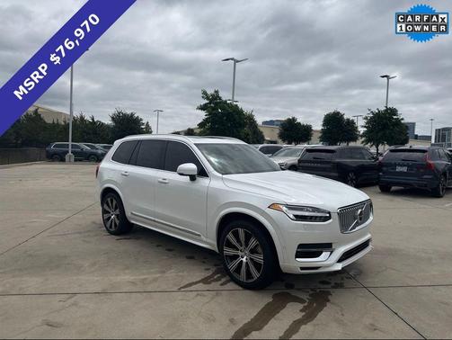 Crystal White Metallic 2024 Volvo XC90 Recharge Plug-In Hybrid T8 Plus Bright Theme 7 Passenger