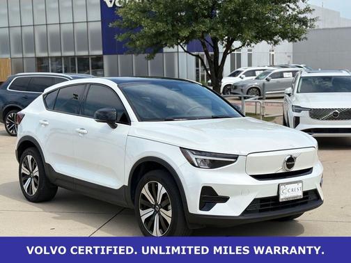 Crystal White Metallic 2023 Volvo C40 Recharge Pure Electric Twin AWD