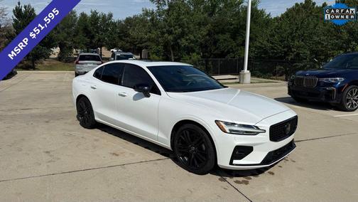 Crystal White Metallic 2024 Volvo S60 B5 Plus Black Edition
