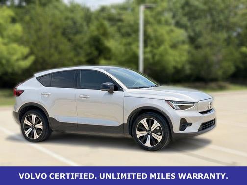 Silver Dawn Metallic 2023 Volvo C40 Recharge Pure Electric Twin Plus