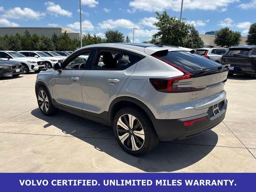 Silver Dawn Metallic 2023 Volvo C40 Recharge Pure Electric Twin Plus
