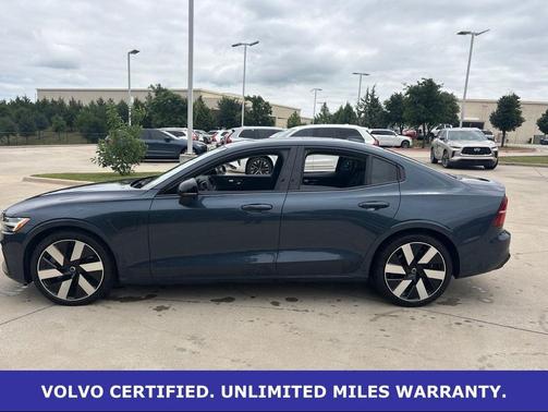 Denim Blue Metallic 2024 Volvo S60 Recharge Plug-In Hybrid T8 Plus Dark Theme