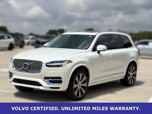 Crystal White Metallic 2024 Volvo XC90 Recharge Plug-In Hybrid T8 Plus 6 Passenger