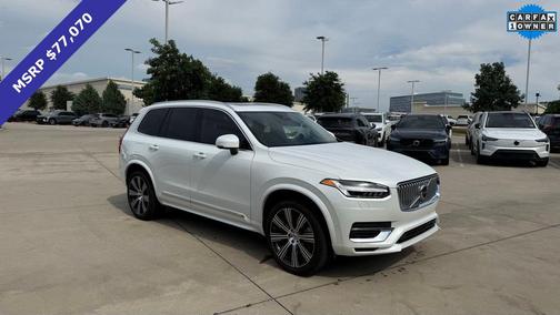 Crystal White Metallic 2024 Volvo XC90 Recharge Plug-In Hybrid T8 Plus 6 Passenger