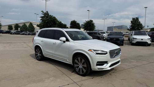 Crystal White 2024 Volvo XC90 Recharge Plug-In Hybrid T8 Plus 6 Passenger