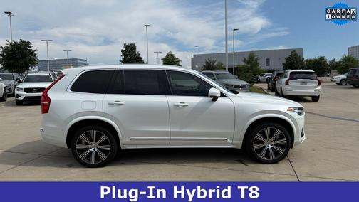 Crystal White Metallic 2024 Volvo XC90 Recharge Plug-In Hybrid T8 Plus 6 Passenger
