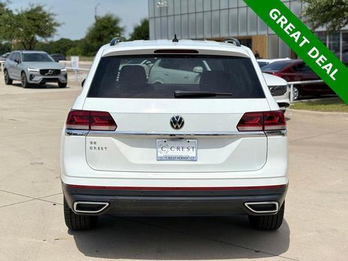 Pure White 2021 Volkswagen Atlas 2.0T SE w/Technology