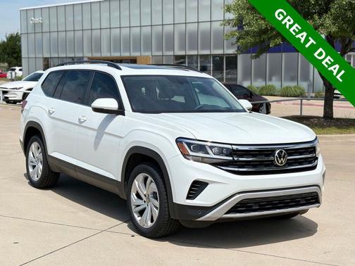 Pure White 2021 Volkswagen Atlas 2.0T SE w/Technology