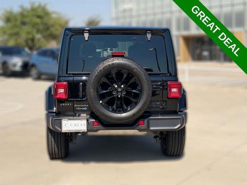 Black Clearcoat 2025 Jeep Wrangler Sahara 4xe Sky One-Touch Power-Top