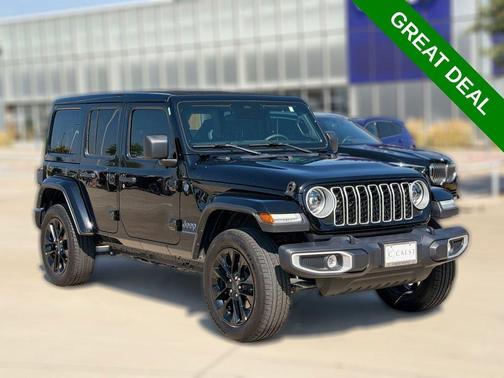 Black Clearcoat 2025 Jeep Wrangler Sahara 4xe Sky One-Touch Power-Top