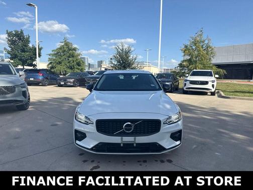 Crystal White Metallic 2024 Volvo S60 B5 Dark Theme