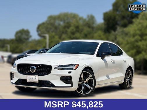 Crystal White Metallic 2024 Volvo S60 B5 Dark Theme