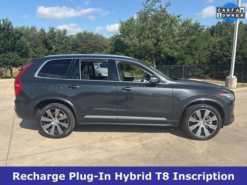 Savile Gray Metallic 2021 Volvo XC90 Recharge Plug-In Hybrid T8 Inscription 6 Passenger
