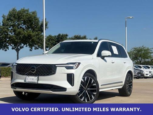 Crystal White Metallic 2025 Volvo XC90 B6 Plus 7-Seater