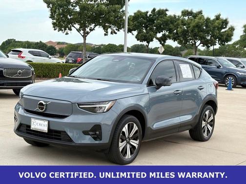 Thunder Gray Metallic 2023 Volvo C40 Recharge Pure Electric Twin Plus