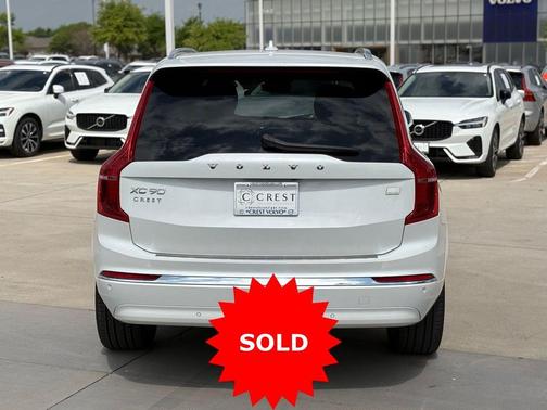 Crystal White Metallic 2024 Volvo XC90 Recharge Plug-In Hybrid T8 Plus 6 Passenger
