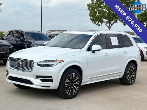 Crystal White Metallic 2024 Volvo XC90 Recharge Plug-In Hybrid T8 Plus 6 Passenger