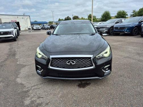 Black 2018 INFINITI Q50 3.0t LUXE
