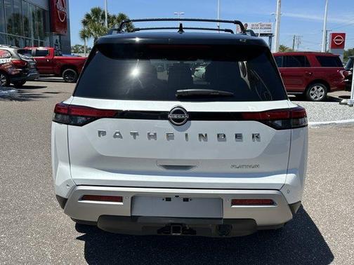 White / Black 2025 Nissan Pathfinder Platinum