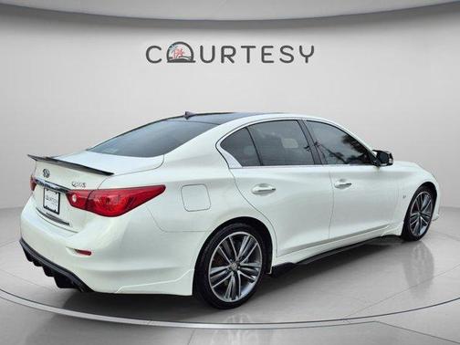 Moonlight White 2015 INFINITI Q50 Sport