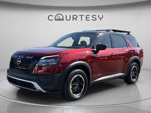 2 Tone Red / Black Roof 2023 Nissan Pathfinder Rock Creek
