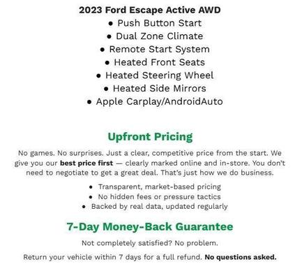 Agate Black Metallic 2023 Ford Escape Active