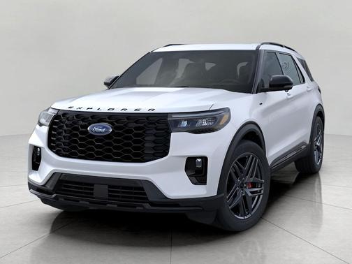 Star White Metallic Tri-Coat 2026 Ford Explorer ST-Line