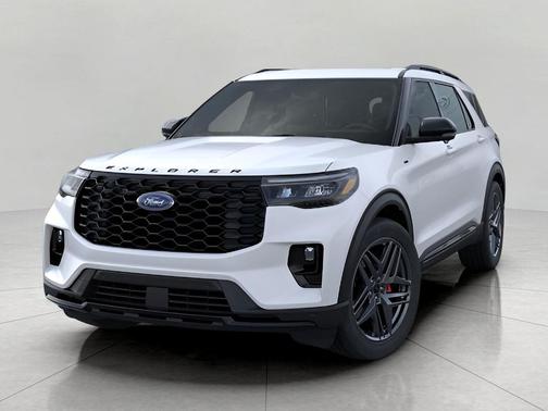 Star White Metallic Tri-Coat 2026 Ford Explorer ST-Line