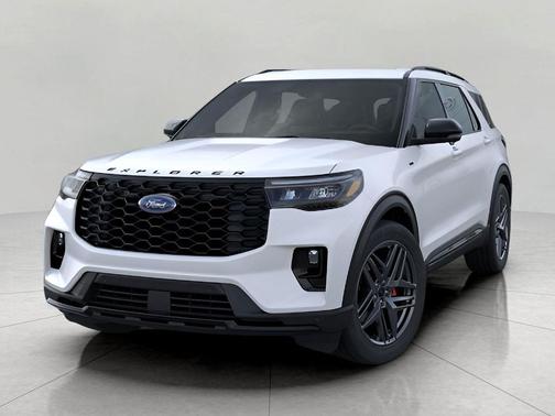 Star White Metallic Tri-Coat 2026 Ford Explorer ST-Line