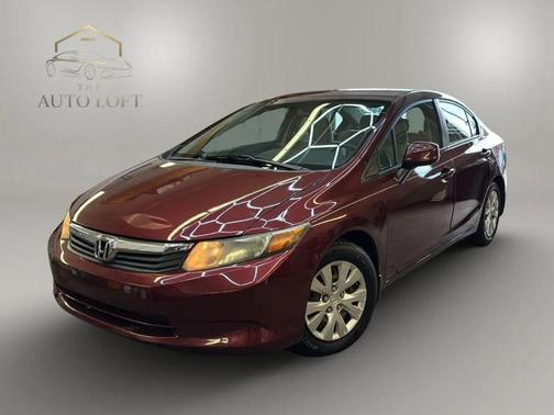 Maroon 2012 Honda Civic LX
