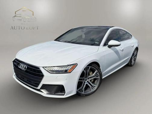 White 2019 Audi A7 55 Premium
