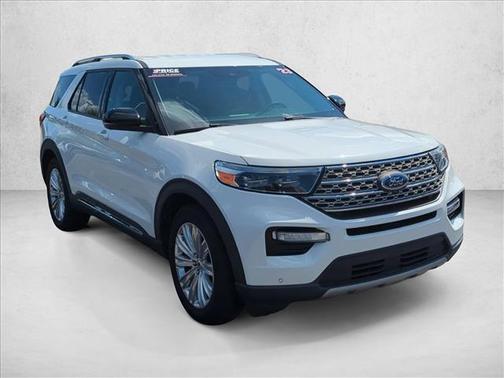 Star White Metallic Tri-Coat 2023 Ford Explorer Limited